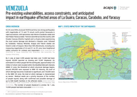 ACAPS Thematic Report: Venezuela - Pre-existing vulnerabilities, access constraints, and anticipated impact in earthquake-affected areas of La Guaira, Caracas, Carabobo, and Yaracuy, 03 July 2026